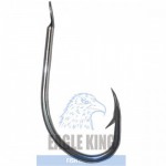 Eyeless eagle claw steel hook with short shank
